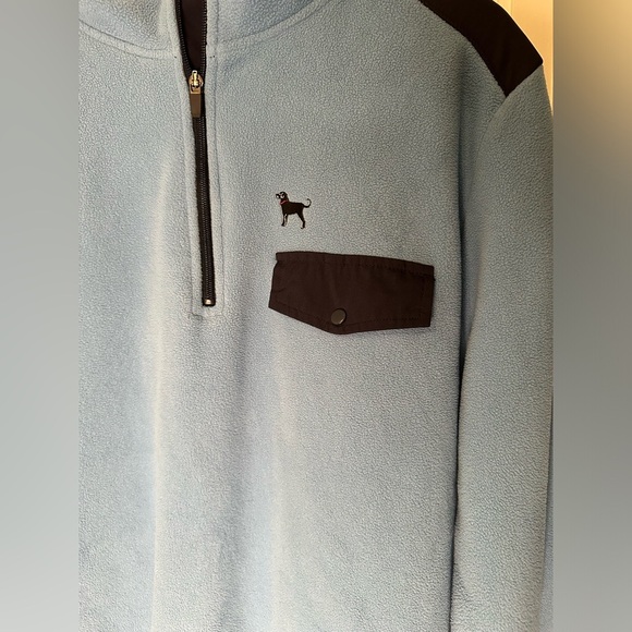 The Black Dog - Quarter zip - Fleece Pullover - Mens large light blue - Picture 3 of 10